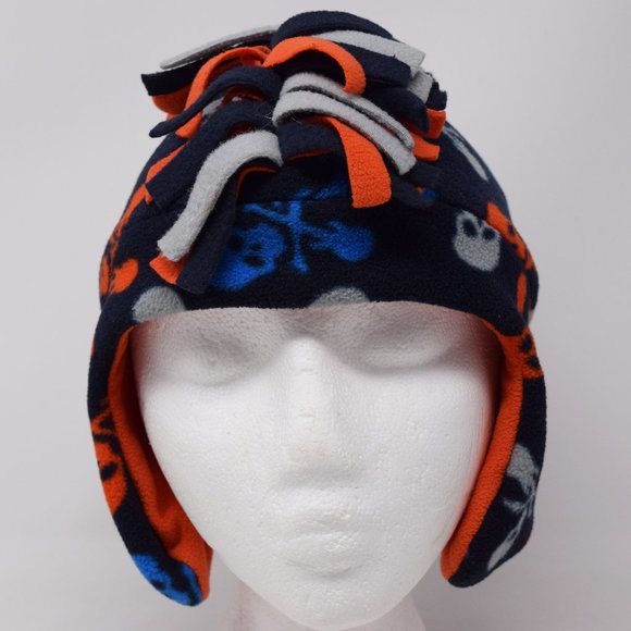 GapKids Skull Guitars Crossbones Mohawk Winter Hat Fleece Small Medium Beanie - Picture 4 of 14